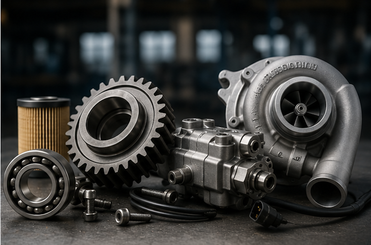 Turbocompresores, engranajes, rodamientos y filtros
